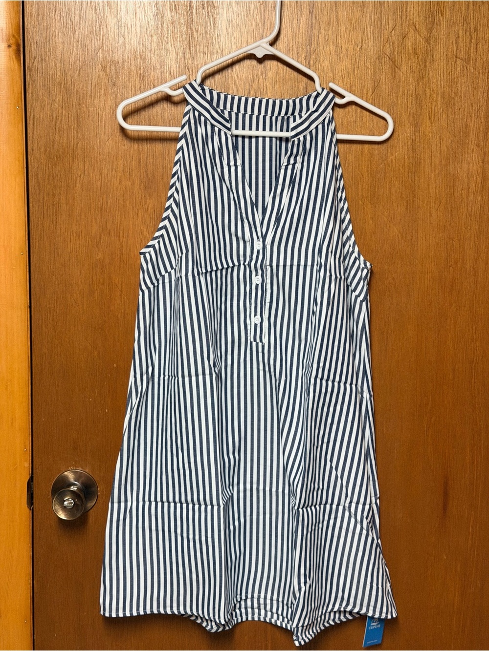 Cupshe Navy and White Striped Sundress